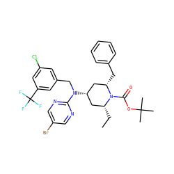 CC[C@@H]1C[C@H](N(Cc2cc(Cl)cc(C(F)(F)F)c2)c2ncc(Br)cn2)C[C@H](Cc2ccccc2)N1C(=O)OC(C)(C)C ZINC000199824124