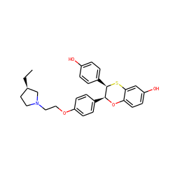 CC[C@@H]1CCN(CCOc2ccc([C@@H]3Oc4ccc(O)cc4S[C@@H]3c3ccc(O)cc3)cc2)C1 ZINC000028352928