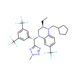 CC[C@@H]1CN([C@@H](c2cc(C(F)(F)F)cc(C(F)(F)F)c2)c2nnn(C)n2)c2cc(C(F)(F)F)ccc2N1CC1CCCC1 ZINC000043574862