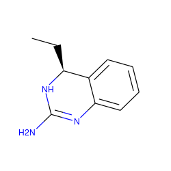 CC[C@@H]1NC(N)=Nc2ccccc21 ZINC000029130570