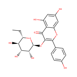 CC[C@@H]1O[C@@H](Oc2c(-c3ccc(O)cc3)oc3cc(O)cc(O)c3c2=O)[C@H](O)[C@H](O)[C@H]1O ZINC000095582393