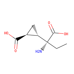 CC[C@](N)(C(=O)O)[C@H]1C[C@@H]1C(=O)O ZINC000013777246