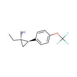 CC[C@]1(N)C[C@@H]1c1ccc(OC(F)(F)F)cc1 ZINC000144319616