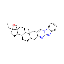 CC[C@]1(O)CC[C@@H]2[C@@H]3CC[C@@H]4Cc5nc6nc7ccccc7n6cc5C[C@]4(C)[C@@H]3CC[C@@]21C ZINC000027212004