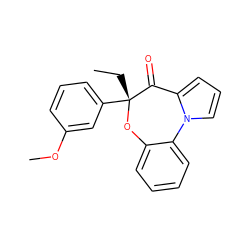 CC[C@]1(c2cccc(OC)c2)Oc2ccccc2-n2cccc2C1=O ZINC000000024168