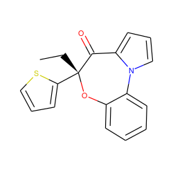 CC[C@]1(c2cccs2)Oc2ccccc2-n2cccc2C1=O ZINC000000024170