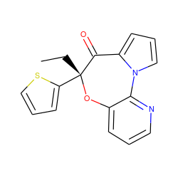 CC[C@]1(c2cccs2)Oc2cccnc2-n2cccc2C1=O ZINC000000024171