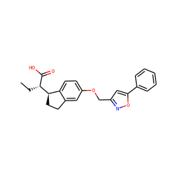 CC[C@H](C(=O)O)[C@@H]1CCc2cc(OCc3cc(-c4ccccc4)on3)ccc21 ZINC000028565861
