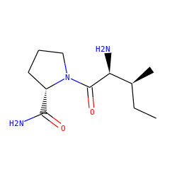 CC[C@H](C)[C@H](N)C(=O)N1CCC[C@H]1C(N)=O ZINC000013675952