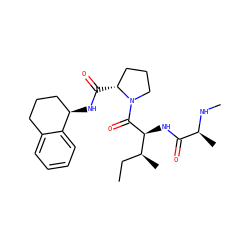 CC[C@H](C)[C@H](NC(=O)[C@H](C)NC)C(=O)N1CCC[C@H]1C(=O)N[C@@H]1CCCc2ccccc21 ZINC000059201482