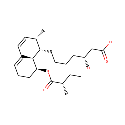 CC[C@H](C)C(=O)O[C@H]1CCC=C2C=C[C@H](C)[C@H](CCCC[C@@H](O)CC(=O)O)[C@H]21 ZINC000027634358
