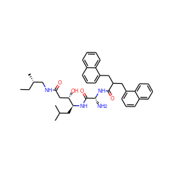 CC[C@H](C)CNC(=O)C[C@H](O)[C@H](CC(C)C)NC(=O)[C@@H](N)NC(=O)C(Cc1cccc2ccccc12)Cc1cccc2ccccc12 ZINC000014234298