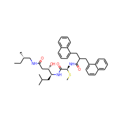 CC[C@H](C)CNC(=O)C[C@H](O)[C@H](CC(C)C)NC(=O)[C@@H](NC(=O)C(Cc1cccc2ccccc12)Cc1cccc2ccccc12)SC ZINC000067983854