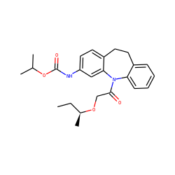 CC[C@H](C)OCC(=O)N1c2ccccc2CCc2ccc(NC(=O)OC(C)C)cc21 ZINC000653808775