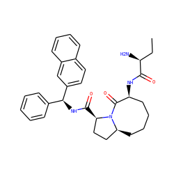 CC[C@H](N)C(=O)N[C@H]1CCCC[C@H]2CC[C@@H](C(=O)N[C@@H](c3ccccc3)c3ccc4ccccc4c3)N2C1=O ZINC000049877995