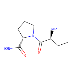 CC[C@H](N)C(=O)N1CCC[C@H]1C(N)=O ZINC000013675946