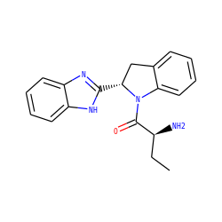 CC[C@H](N)C(=O)N1c2ccccc2C[C@H]1c1nc2ccccc2[nH]1 ZINC000013588046