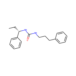 CC[C@H](NC(=O)NCCCc1ccccc1)c1ccccc1 ZINC000513896391
