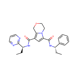 CC[C@H](NC(=O)c1cc(C(=O)N[C@@H](CC)c2ncccn2)c2n1CCOC2)c1ccccc1 ZINC000146075009