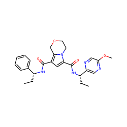 CC[C@H](NC(=O)c1cc(C(=O)N[C@H](CC)c2ccccc2)c2n1CCOC2)c1cnc(OC)cn1 ZINC000146142862