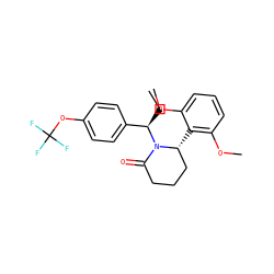 CC[C@H](c1ccc(OC(F)(F)F)cc1)N1C(=O)CCC[C@H]1c1c(OC)cccc1OC ZINC000167763826