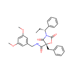 CC[C@H](c1ccccc1)N1C(=O)O[C@](Cc2ccccc2)(C(=O)NCc2cc(OC)cc(OC)c2)C1=O ZINC000096273436