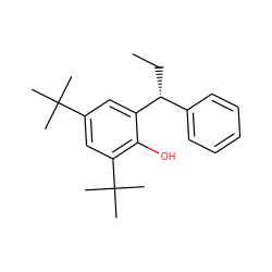 CC[C@H](c1ccccc1)c1cc(C(C)(C)C)cc(C(C)(C)C)c1O ZINC000001572785