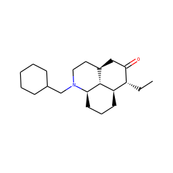 CC[C@H]1C(=O)C[C@@H]2CCN(CC3CCCCC3)[C@@H]3CCC[C@H]1[C@@H]23 ZINC001772649603