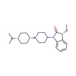 CC[C@H]1C(=O)N(C2CCN([C@H]3CC[C@@H](C(C)C)CC3)CC2)c2ccccc21 ZINC000261071729