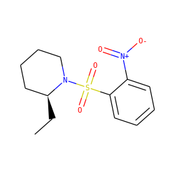 CC[C@H]1CCCCN1S(=O)(=O)c1ccccc1[N+](=O)[O-] ZINC000000333739