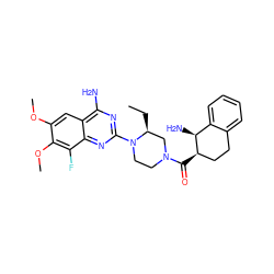 CC[C@H]1CN(C(=O)[C@@H]2CCc3ccccc3[C@@H]2N)CCN1c1nc(N)c2cc(OC)c(OC)c(F)c2n1 ZINC000210892286