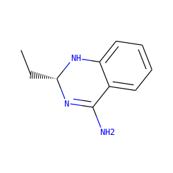 CC[C@H]1N=C(N)c2ccccc2N1 ZINC000013493527