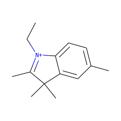 CC[N+]1=C(C)C(C)(C)c2cc(C)ccc21 ZINC000002910725