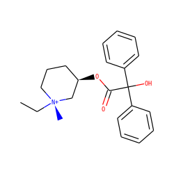 CC[N@+]1(C)CCC[C@@H](OC(=O)C(O)(c2ccccc2)c2ccccc2)C1 ZINC000253387946