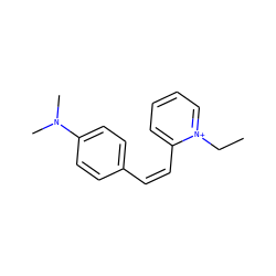 CC[n+]1ccccc1/C=C\c1ccc(N(C)C)cc1 ZINC000003872214