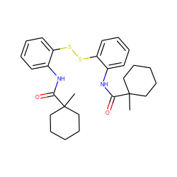 CC1(C(=O)Nc2ccccc2SSc2ccccc2NC(=O)C2(C)CCCCC2)CCCCC1 ZINC000013813292