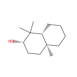 CC1(C)[C@@H](O)CC[C@]2(C)CCCC[C@@H]12 ZINC000005727839