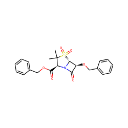 CC1(C)[C@H](C(=O)OCc2ccccc2)N2C(=O)[C@H](OCc3ccccc3)[C@H]2S1(=O)=O ZINC000026377275
