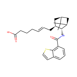 CC1(C)[C@H]2C[C@H](C/C=C/CCCC(=O)O)[C@@H](NC(=O)c3cccc4ccsc34)[C@@H]1C2 ZINC000026501723