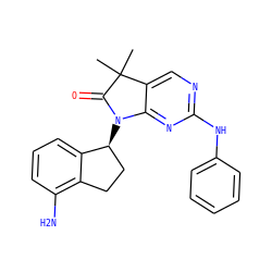 CC1(C)C(=O)N([C@H]2CCc3c(N)cccc32)c2nc(Nc3ccccc3)ncc21 ZINC001772592357