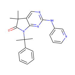 CC1(C)C(=O)N(C(C)(C)c2ccccc2)c2nc(Nc3cccnc3)ncc21 ZINC001772638814