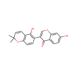 CC1(C)C=Cc2c(ccc(-c3coc4cc(O)ccc4c3=O)c2O)O1 ZINC000013130928