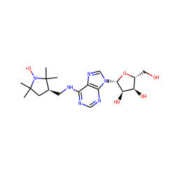 CC1(C)C[C@H](CNc2ncnc3c2ncn3[C@@H]2O[C@H](CO)[C@@H](O)[C@H]2O)C(C)(C)N1[O] ZINC000101269010