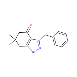 CC1(C)CC(=O)c2c(Cc3ccccc3)n[nH]c2C1 ZINC000005129555