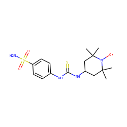 CC1(C)CC(NC(=S)Nc2ccc(S(N)(=O)=O)cc2)CC(C)(C)N1[O] ZINC000084406529
