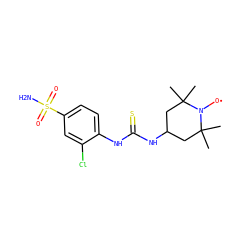 CC1(C)CC(NC(=S)Nc2ccc(S(N)(=O)=O)cc2Cl)CC(C)(C)N1[O] ZINC000101497068