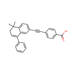 CC1(C)CC=C(c2ccccc2)c2cc(C#Cc3ccc(C(=O)O)cc3)ccc21 ZINC000027647825