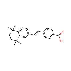 CC1(C)CCC(C)(C)c2cc(/C=C/c3ccc(C(=O)O)cc3)ccc21 ZINC000005762191