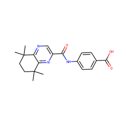 CC1(C)CCC(C)(C)c2nc(C(=O)Nc3ccc(C(=O)O)cc3)cnc21 ZINC000013804907