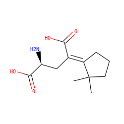 CC1(C)CCC/C1=C(/C[C@H](N)C(=O)O)C(=O)O ZINC000100803115
